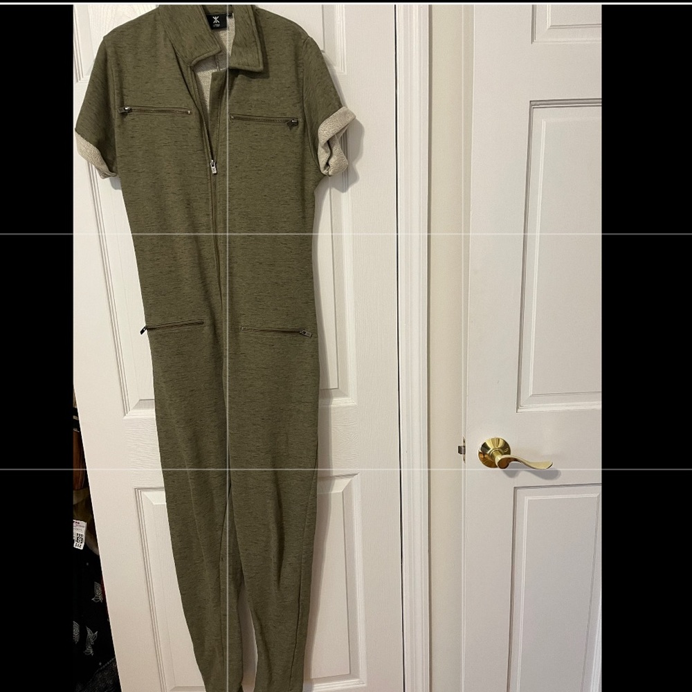 Cozy, chic green onesie!!